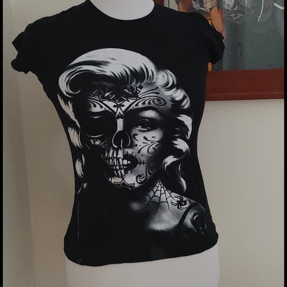Marilyn Sugar Skull T-shirt